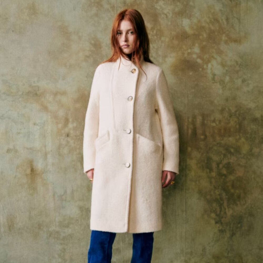 Sézane NWT Arsene Coat in Ecru Size 38/US 6